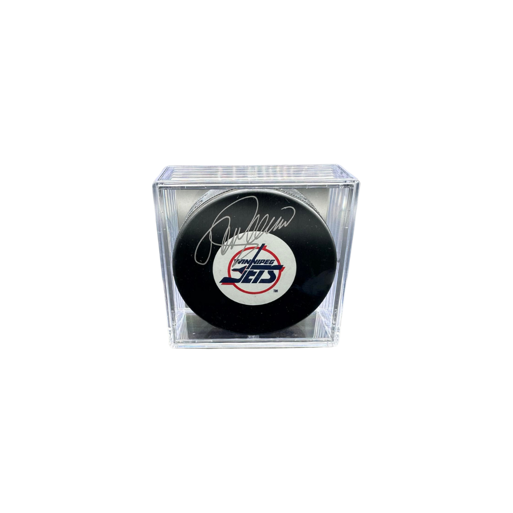 Rondelle Autographiée Des Jets De Winnipeg - Teemu Selanne