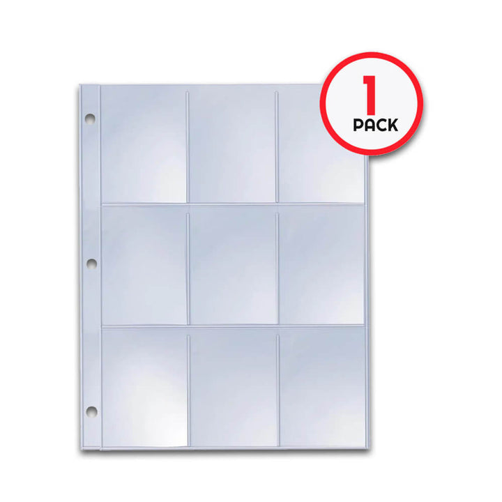 Pages à 9 poches EVORETRO pour cartes a collectionner (40 Feuilles)