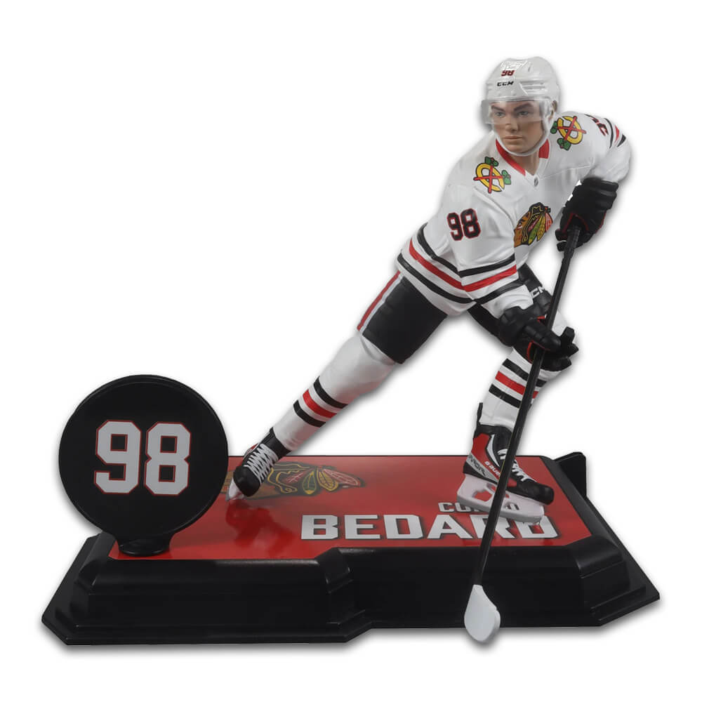 Figurine de 7 po de la LNH - Connor Bedard (Chicago Blackhawks) Platinum Edition