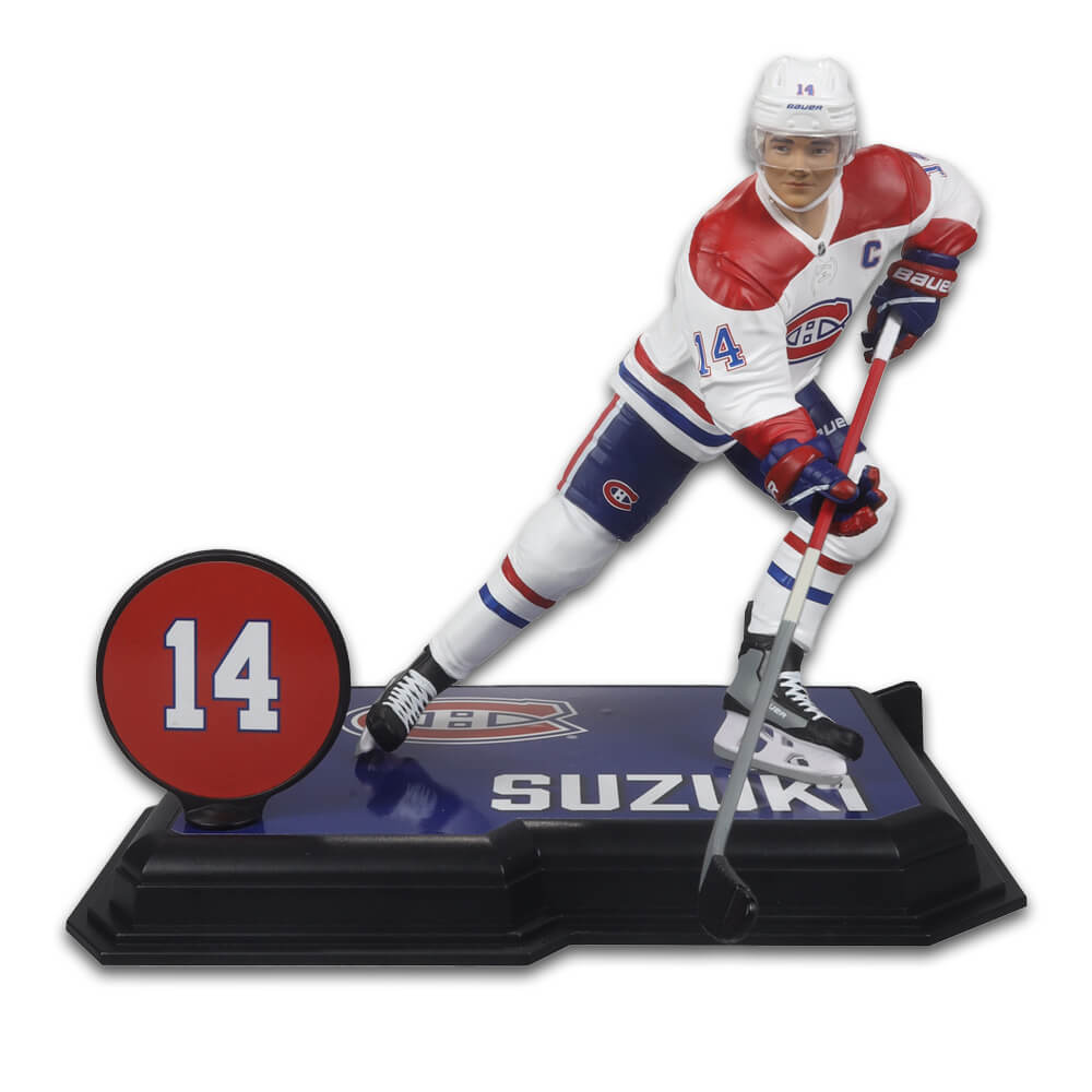 Figurine de 7 po de la LNH - Nick Suzuki (Montréal Canadiens) Platinum Edition