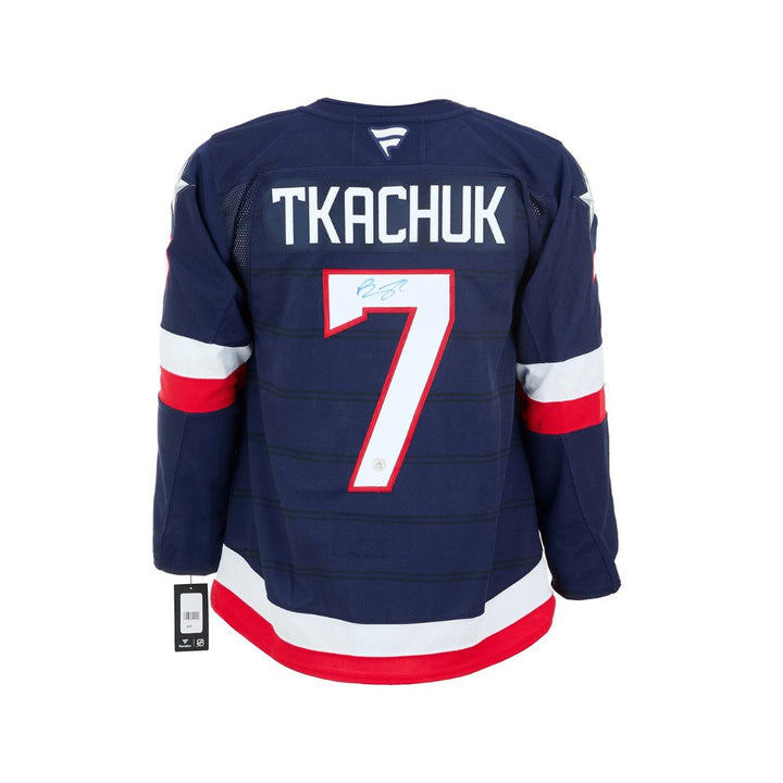 Chandail Officiel Autographié Fanatics Team USA - Brady Tkachuk