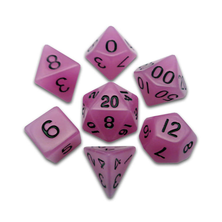 Jeu de 7 dés en acrylique 16mm