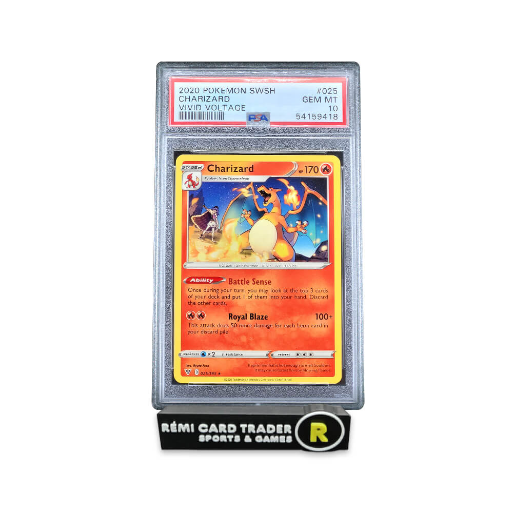 POKÉMON 2020 CHARIZARD (VIVID VOLTAGE) #025 PSA GEM MT 10