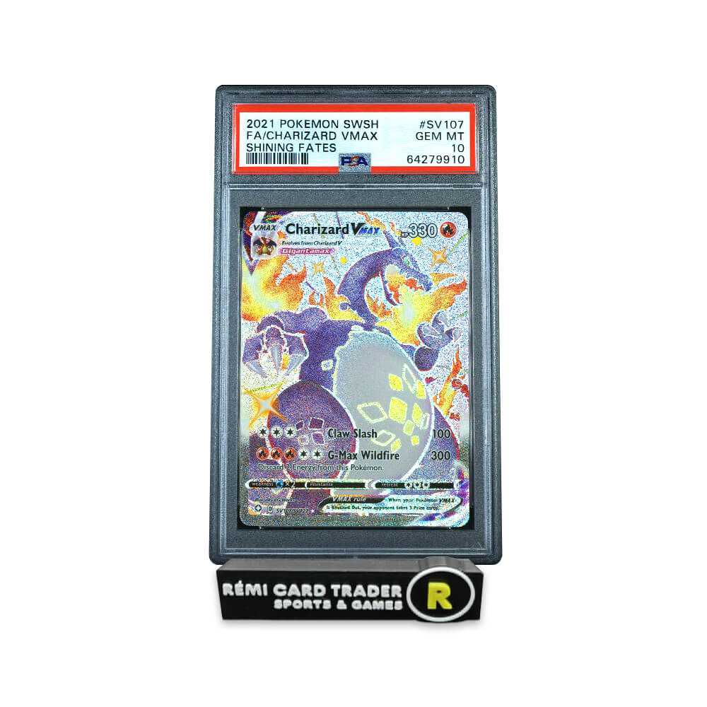 POKÉMON 2021 CHARIZARD VMAX (SHINING FATES) #SV107 PSA GEM MT 10