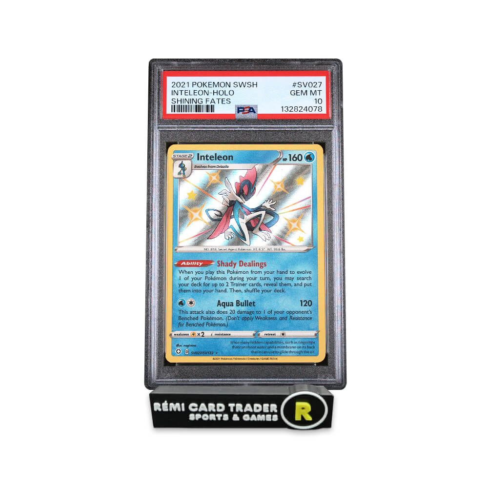 POKÉMON 2021 INTELEON (SHINING FATES) #SV027 PSA GEM MT 10