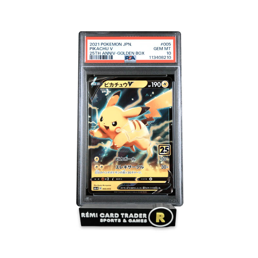 POKÉMON 2021 PIKACHU V (POKEMON ASIA 25TH ANNIVERSARY PROMO) #005 PSA GEM MT 10