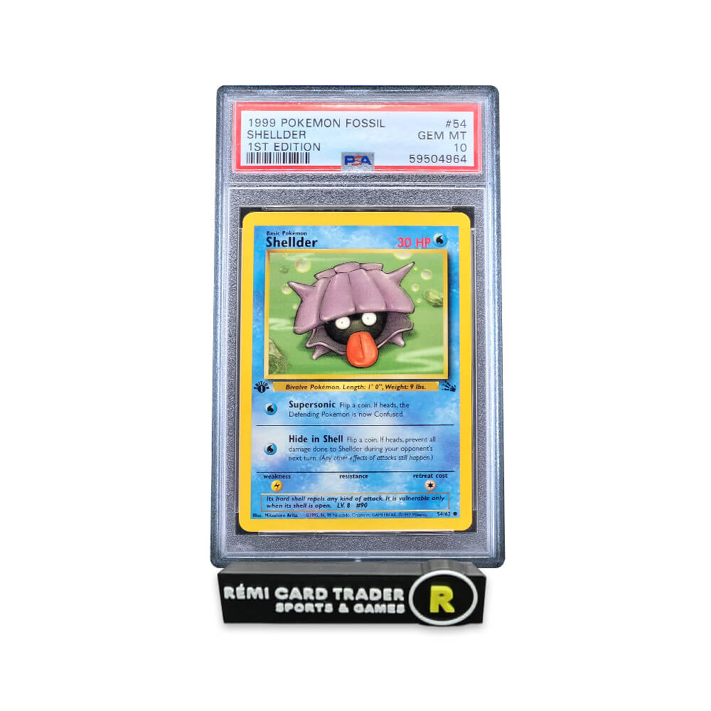 POKÉMON 1999 SHELLDER (FOSSIL 1ST EDITION) #54 PSA GEM MT 10