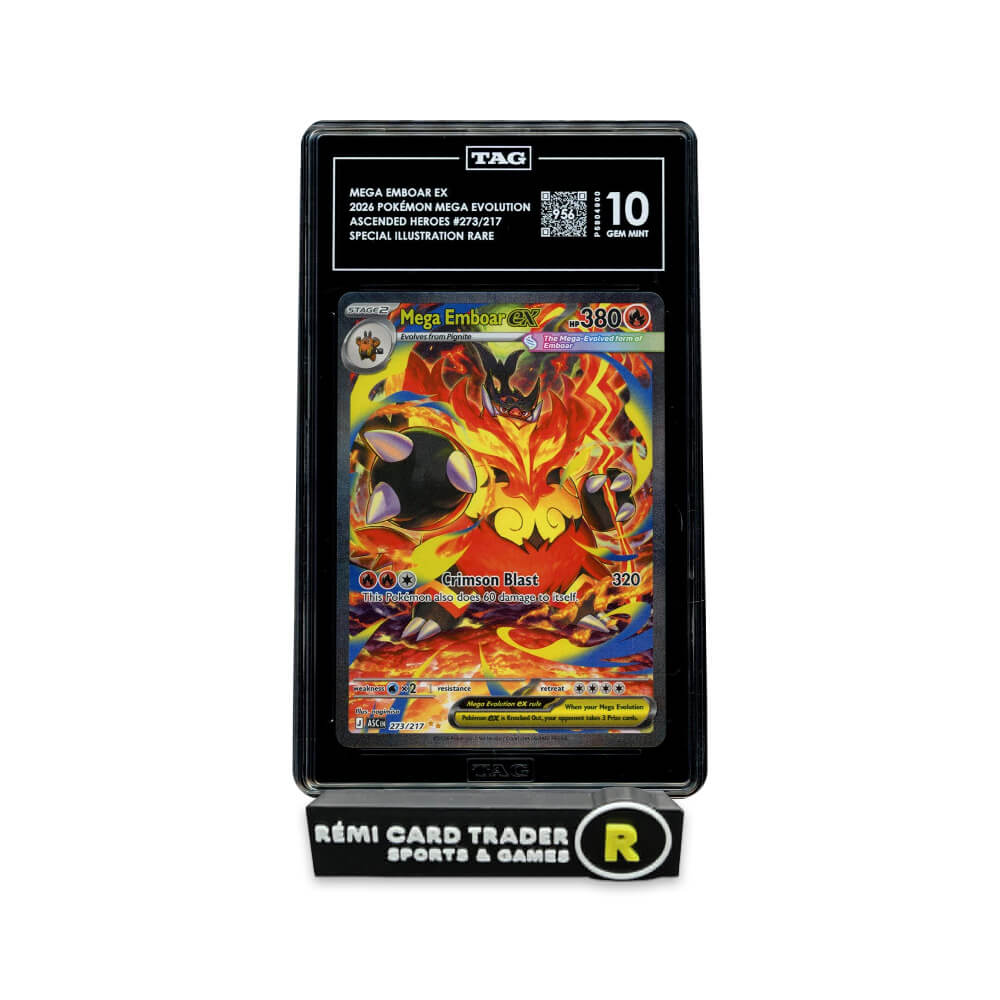 POKÉMON 2026 MEGA EMBOAR EX (ASCENDED HEROES) #273 TAG GEM MINT 10