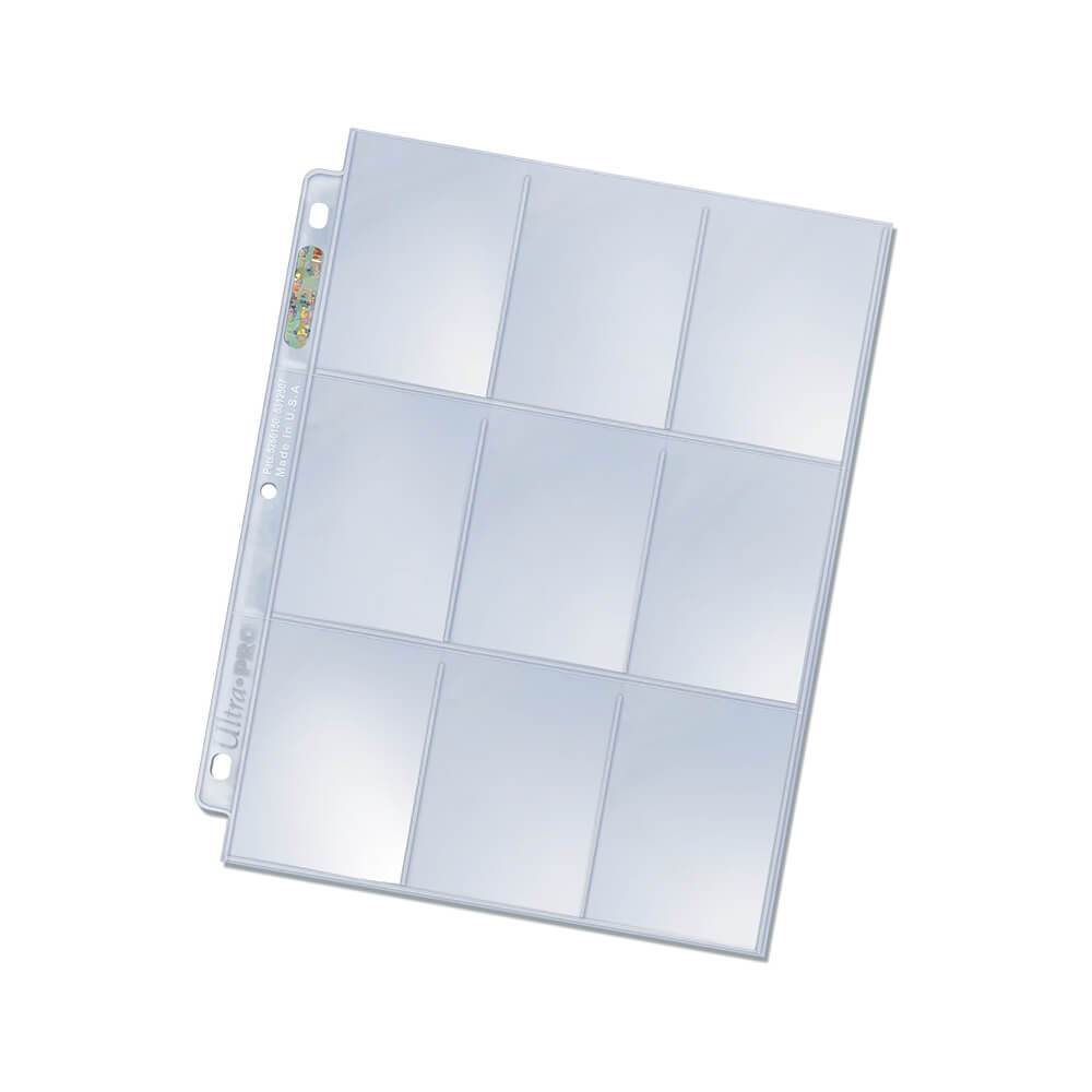 Ultra Pro Page à 9 pochettes pour cartes de format standard (Paquet de 10)