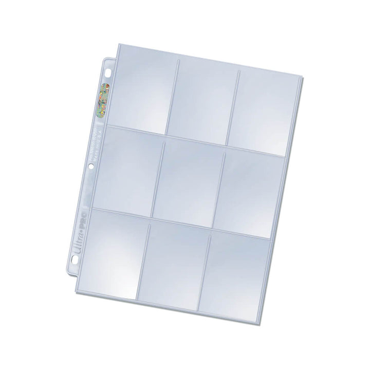 Ultra Pro Page à 9 pochettes pour cartes de format standard (Paquet de 10)