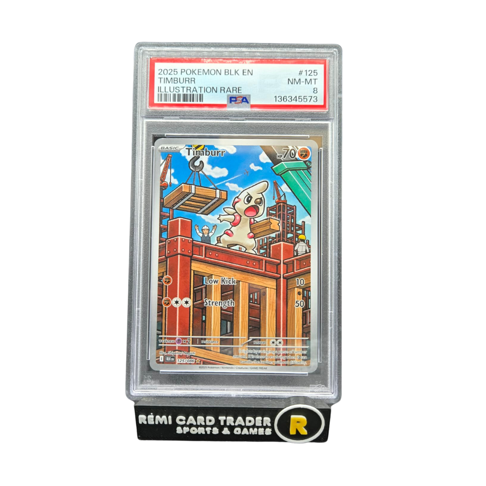 POKÉMON 2025 TIMBURR (BLACK BOLT) #125 PSA NM-MT 8