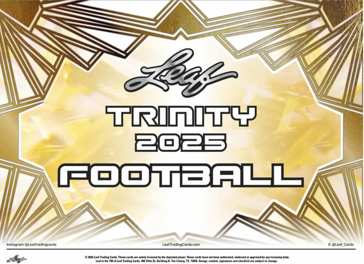 2025 Leaf Trinity Football Hobby Box