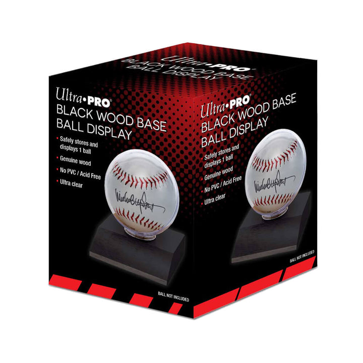 Ultra Pro Baseball Display with wood base